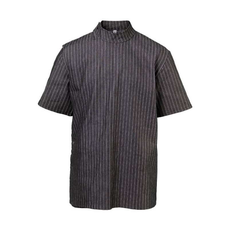 Barber Jacket sort/hvit stripet