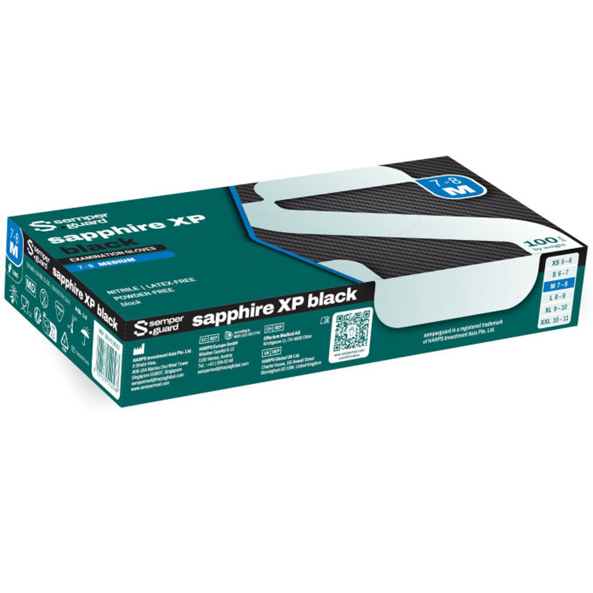 Nitril Style 100 stk Semperguard black hansker